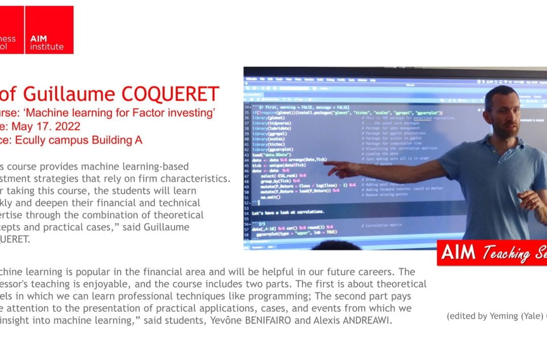 ” Machine learning for Factor investing ”  — Prof. Guillaume Coqueret
