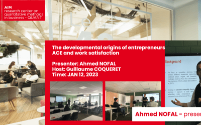 “The developmental origins of entrepreneurship: adverse childhood experience, and work satisfaction ”  — Dr. Ahmed Nofal