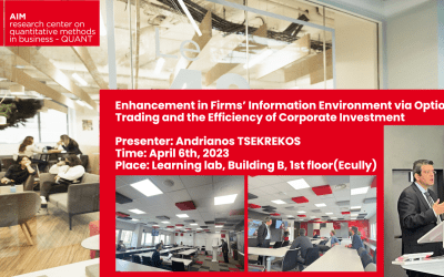 “Enhancement in Firms’ Information Environment via Options Trading and the Efficiency of Corporate Investment”– Andrianos Tsekrekos