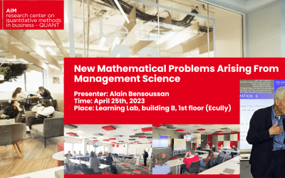 “New Mathematical Problems Arising from Management Science”– Alain Bensoussan
